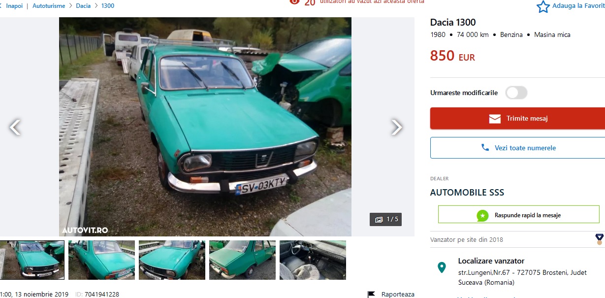 Дачия 1300 зеленый