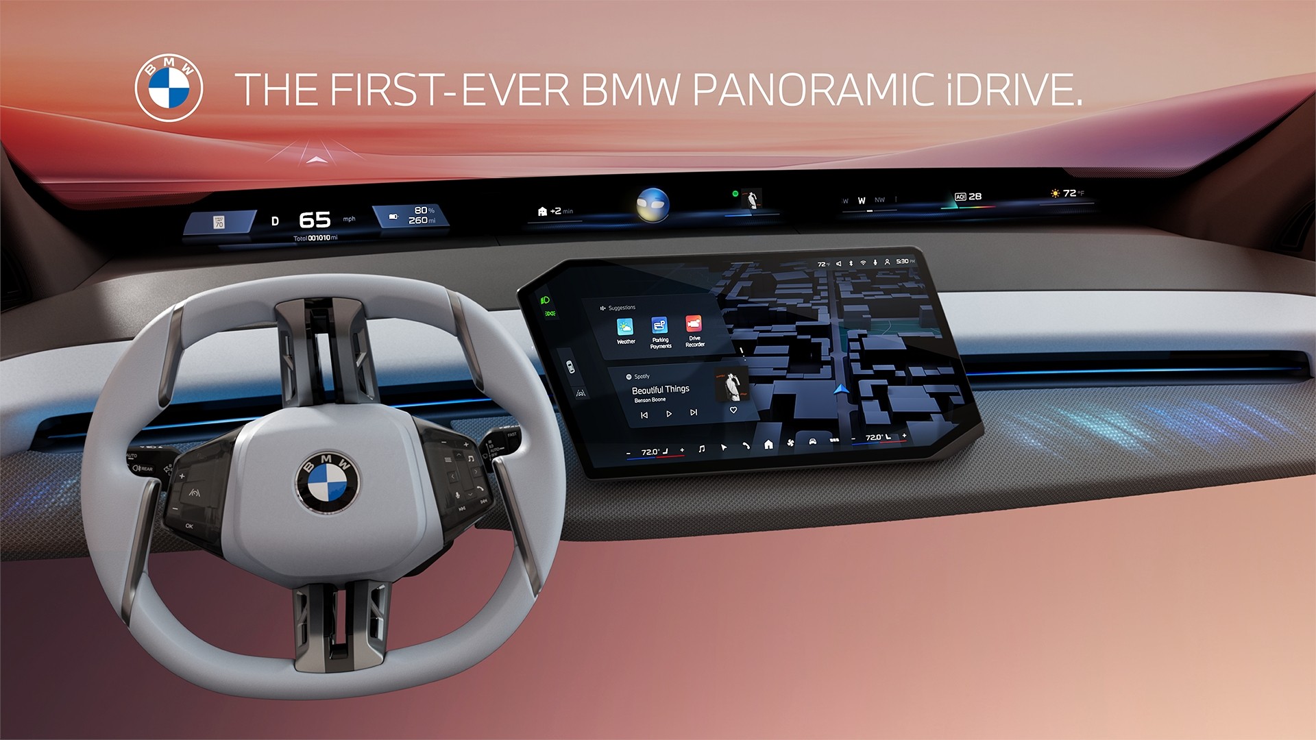 BMW представила на CES Panoramic iDrive последнее поколение своей информационно-развлекательной системы