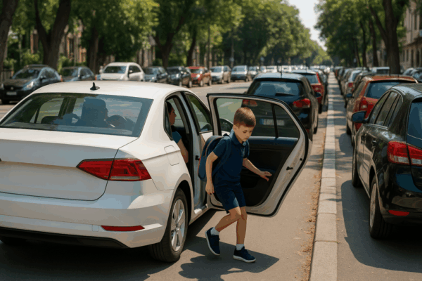 2025: Какой риск родителей, которые останавливают машину перед школой и блокируют движение? В каких областях законно останавливаться и как долго