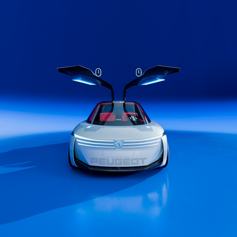 3D-печатные сиденья, прямоугольный руль и двери суперкара, новый концепт Peugeot Polygon - ФОТО - ВИДЕО