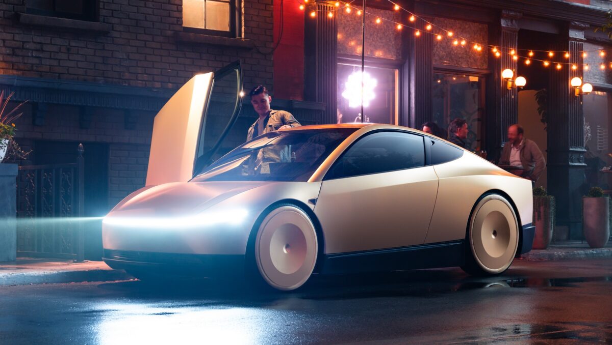 Tesla начинает строительство Cybercab в апреле. Электромобиль без руля и педалей, который ездит сам.