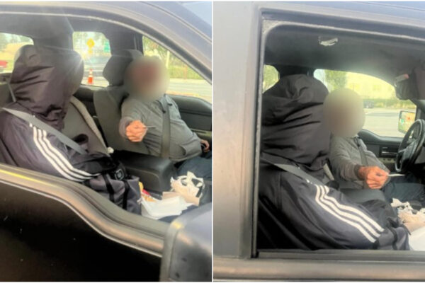 Фото | Водителя поймали с фальшивым «пассажиром» на полосе для совместного использования автомобилей