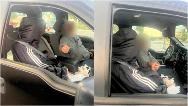 Фото | Водителя поймали с фальшивым «пассажиром» на полосе для совместного использования автомобилей